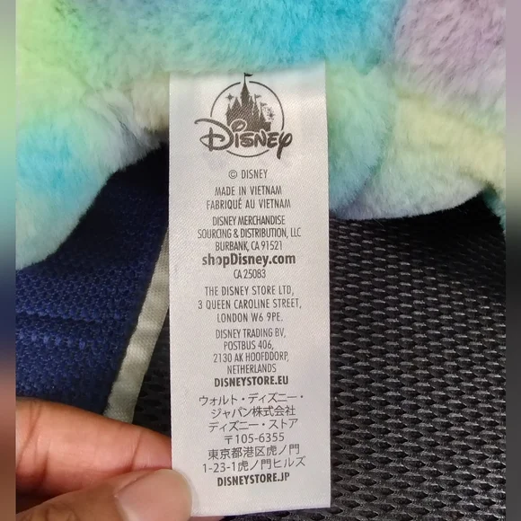 Disney Store 2020 Stitch Easter Bunny Plush Tie Dye Blue 12" - Picture 9 of 16